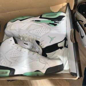 Kids White and Green Sneakers